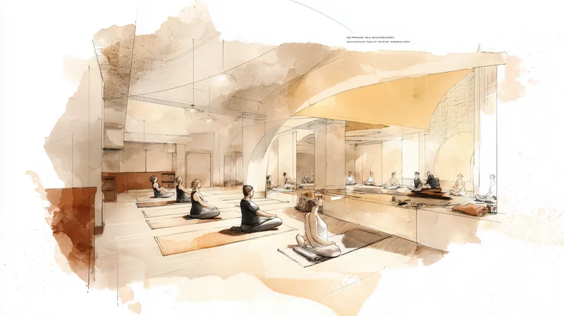 Stretching area with calm atmosphere